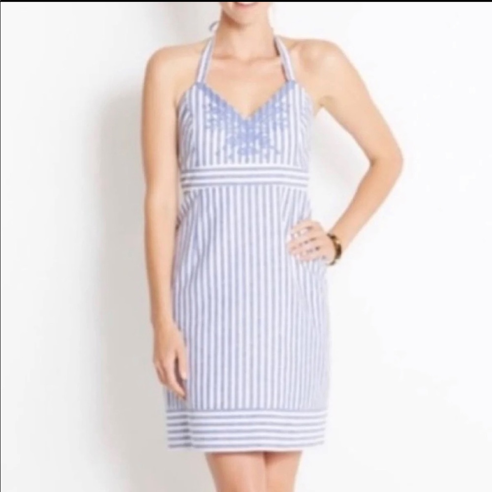 Vineyard Vines Linen Halter Top Dress